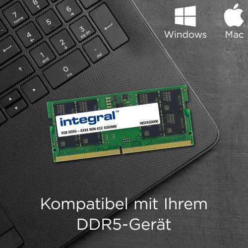 Integral 8GB DDR5 RAM 4800MHz SODIMM Laptop Notebook MacBook Memory Module 2