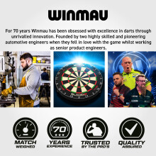 WINMAU Darts Fury 28g Tungsten Darts Set with Prism Flights & Vecta Shafts - Professional High-Performance for Precision, Accuracy, Durability & Contr