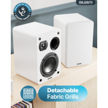 MAJORITY Bookshelf Passive Speakers | Hi-Fi Stereo Speakers Pair for Tuners and Hi-Fi systems | Stereo 2.0, 60W RMS | Wooden Enclosure and Compact Siz