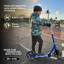 Micro Scooters | Cruiser LED Children's Scooter | Handlebar Adjustable | Lightweight | Light Up Wheels | Foldable | Kickstand | 5-12yrs | Boys & Girls