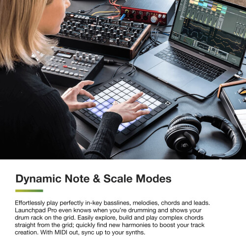 Novation Launchpad Pro MK3, MIDI 64-Grid Controller and Sequencer for Ableton Live, Logic Pro and Hardware, 64 Sensitive RGB Pads, Dynamic Note Playin 2