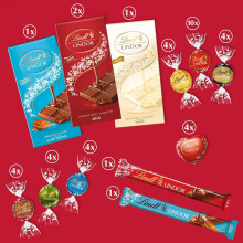 Lindt Happy Birthday Chocolates Gift Box - 901g (40-Piece Set) - Assorted Chocolate Bars & Truffles, Lindor Chocolate Hamper, Birthday Gifts for Wome