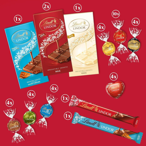 Lindt Lindt Chocolates Gift Box - 901g (40-Piece Set) - Assorted Chocolate 1