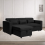 (Black Linen) 4 Seater Reversible Sofa Bed Storage Sofa Bed Pull-Out Sleeper Corner L-Shaped UK 9