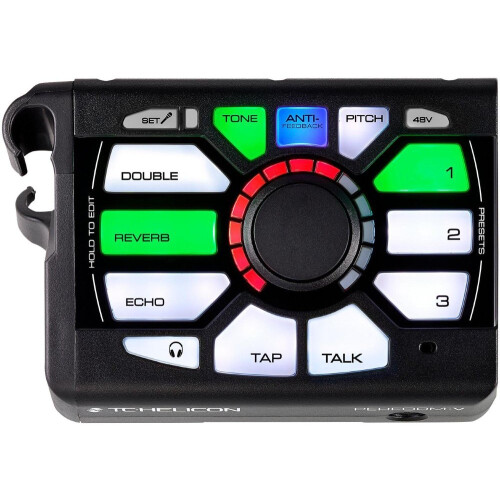 TC Helicon PERFORM-V Ultimate Mic Stand-Mount Vocal Processor for Quick and Easy Studio-Quality Sound with Expandable Effects 1