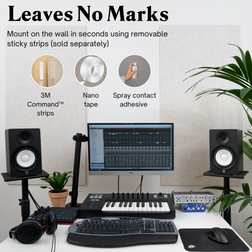 AudioSilk Acoustic Panel, Large, 116 x 58cm, Natural 1