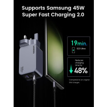 UGREEN USB C Charger 100W Fast Charger Plug Nexode Pro 3-Port GaN Charger PPS Fast Charging Compact Adapter Compatible with MacBook Pro/Air, iPad, iPh