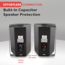 Pyle Bluetooth Speakers, Waterproof Wall-Mounted Speaker System, Indoor/Outdoor, Wireless & Passive, Heavy-Duty Weatherproof Design, Stereo Sound, for
