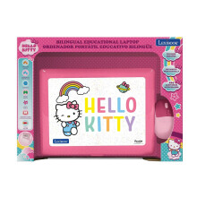 LEXIBOOK, Hello Kitty, Bilingual Educational Laptop English/Spanish, 164 Language, Writing, Math, Logic, Music and Game Activities, for Boys and Girls
