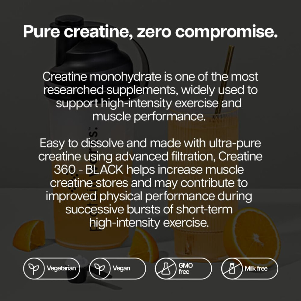 Protein Orange Burst Creatine 360 Black 500G Premium Creatine Powder Finest Creatine Creatine Supplement - Image 3