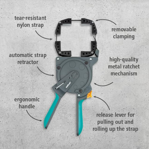wolfcraft wolfcraft One-Hand Frame Clamp I 3681000 I for Clamping Rectangular workpieces with just one Hand 1