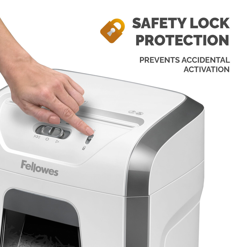 Fellowes Paper Shredder For Home Office Use - 12 Sheet Cross Cut Paper Shredder For Deskside Use - Fs-12C Home Shredder With 19L Pull-Out Bin - 20 Mi