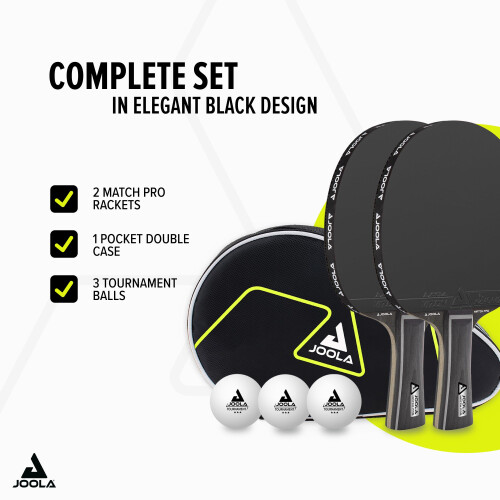 JOOLA Table Tennis/Ping Pong Sets,Black Duo Pro 1