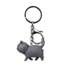 Fashionable Cartoon Puss Shaped Keychain Lightweight And-Gray