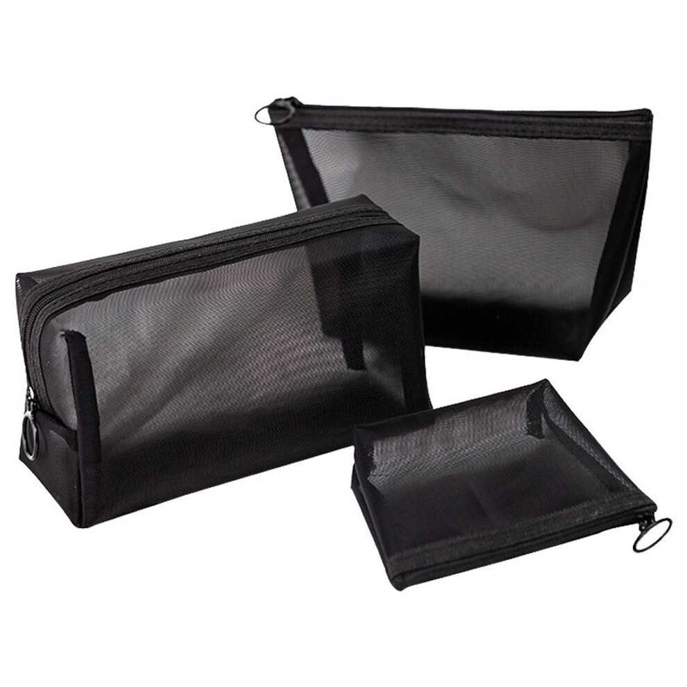 Light Travel Toiletry Bag Transparent Makeup Bag Mesh Cosmetic Bag-1