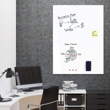 Lyzzxi Magnetic Whiteboard Paper, 45 x 90cm, DIY Self-Adhesive Dry Erase Board Sheets, Whiteboard Film Stick on Wall for Office, Home, School