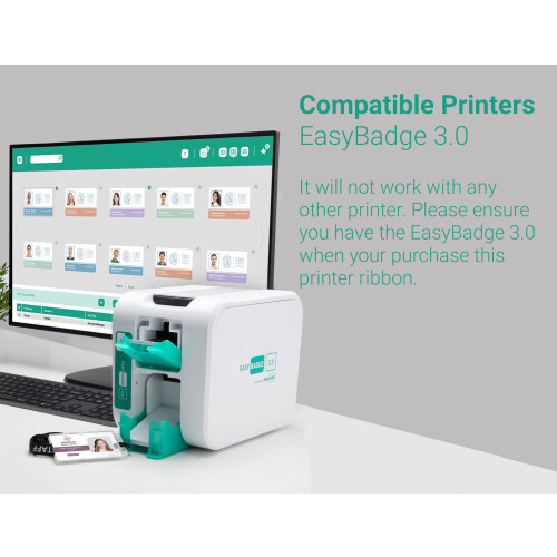 EasyBadge 3.0 EZ100YMCKO Printer Ribbon - YMCKO - 100 Prints 1