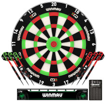 WINMAU Dart Board - Equalizer Bundle - Dartboard for kids - Dual Core Technology - Professional Training Darts Board For Juniors - Includes Dartboard,