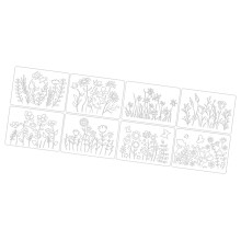 Precisie gesneden stencils instellen uitgeholde tekensjablonen
