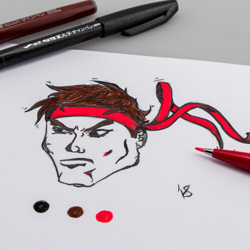 Pentel Pentel Brush Sign Pen - Red 1