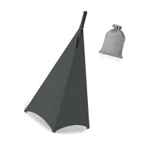 Elegant Speaker Stand Shroud Cover With Conseal Wire-grey