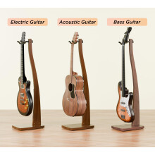 DIDA Guitar Stand, Premium Solid Wood Guitar Stand, Single Guitar Holder for Acoustic Guitar, Electric Guitar, Bass Guitar, Semi Curved Hanging Guitar
