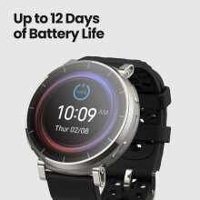 Amazfit Active 3 Premium GPS Running Smart Watch 45mm, 1.32" AMOLED Sapphire Display, 12-Day Battery, 4GB, NFC, Offline Maps, 170+ Workouts, 5 ATM, H