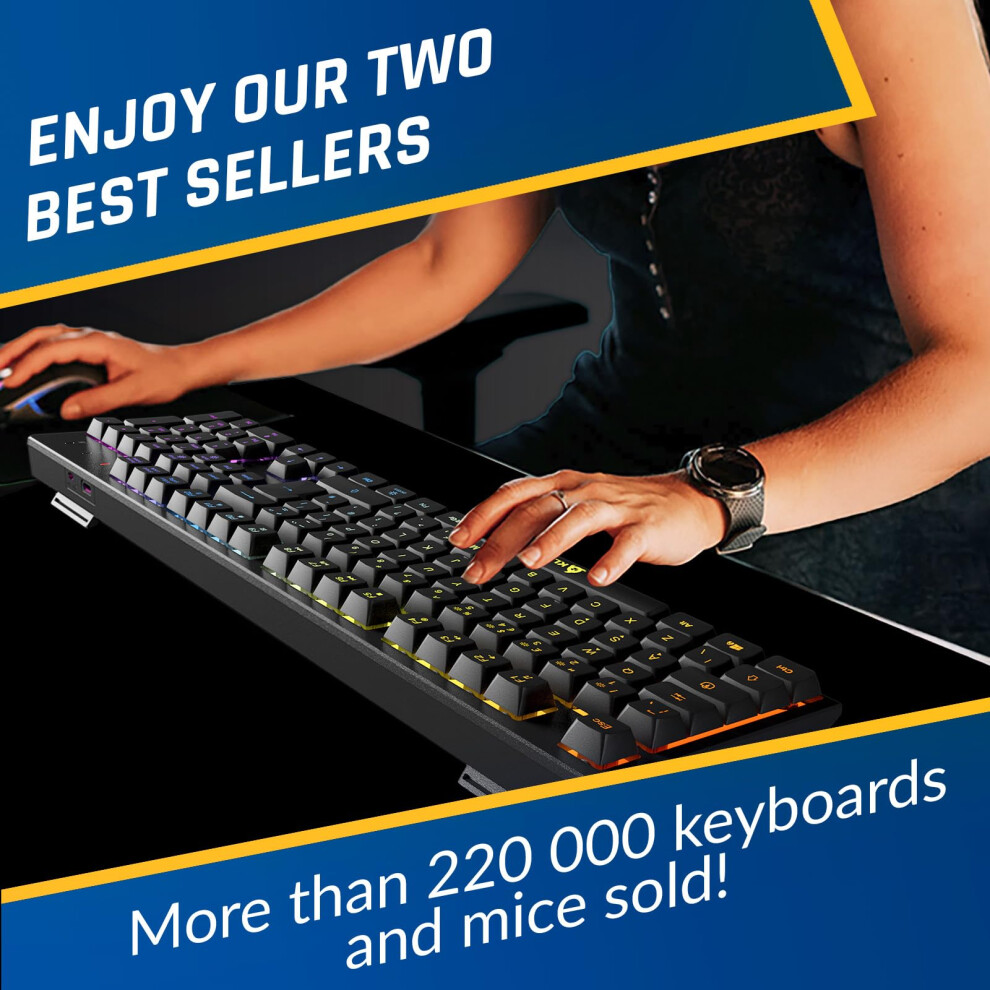 Klim Blaze & Chroma Wireless Bundle - New Version Wireless Gaming Keyboard And Mouse Combo - Responsive, Durable, Ergonomic - Backlit Keyboard - Rgb 5003726362891