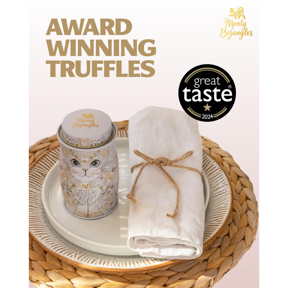 Monty Bojangles Cocoa Dusted Chocolate Truffles Kit Tin - 6 Pack Bundle Of White Rose 36G - Luxury Chocolatey Truffles - Collectable Mini Kit-Tin, We
