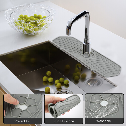 Silicone Faucet Draining Mat35.4x14.8cm