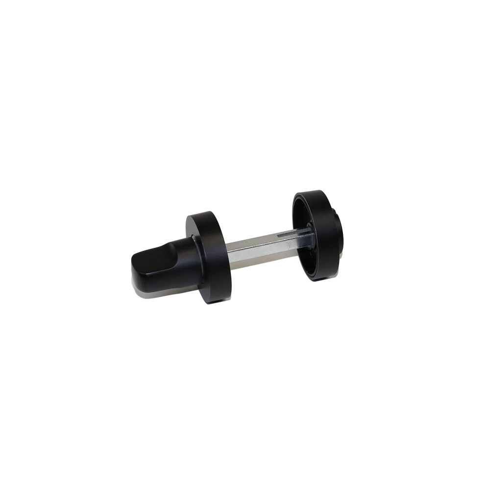 Emuca - Internal Door Turn And Release, Set Of 5 Thumb Turn Sliding Doors Lock With D.35 Mm (1,37 Inch) Rose, Zamak, Black 8432393009292