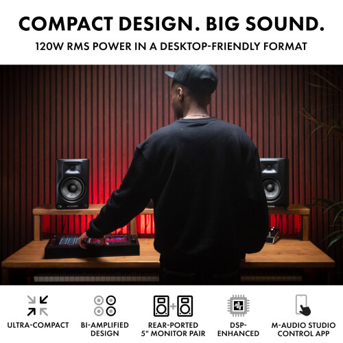M-AUDIO BX5BT 5" Desktop Studio Monitors Pair 1