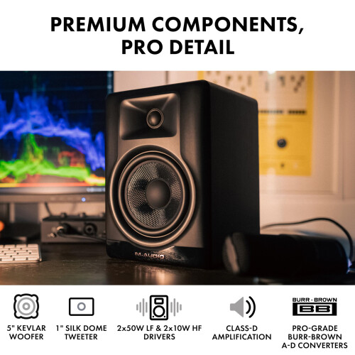 M-AUDIO BX5BT 5" Desktop Studio Monitors Pair 2