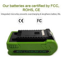 Geelink 40V 2Ah Li-Ion Battery G40B2 Replacement for GreenWork 40V G-MAX Battery 29472 29462 29252 20202 22262 25312 25322 20642 22272 27062 21242(NOT