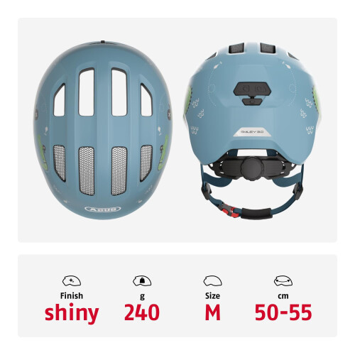 Abus Casco da bicicletta - ABUS - 67264 - Blu chiaro - Bambino - Taglia M 2