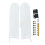 Dirt Bike Front Fork Boots Shock Covers Protector-White 29cm 1