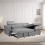 (Grey Linen) 4 Seater Reversible Sofa Bed Storage Sofa Bed Pull-Out Sleeper Corner L-Shaped UK 3