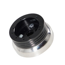 Autostuurwielnaafadapter met 5 of 6 boutgaten-zwart zilver