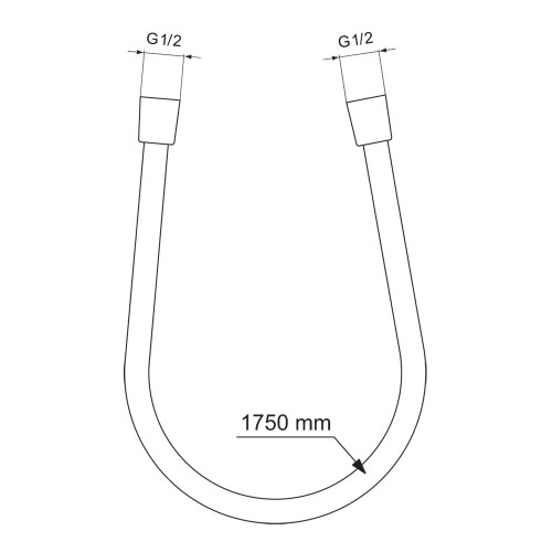 Ideal Standard Shower Hose, Magnetic Grey, 1.75 m 1