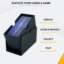 Card Guardian - Magnetic Card Holder Bundle | Premium Deck Box with 25 Magnetic Card Holders & Cleaning Cloth (Black)