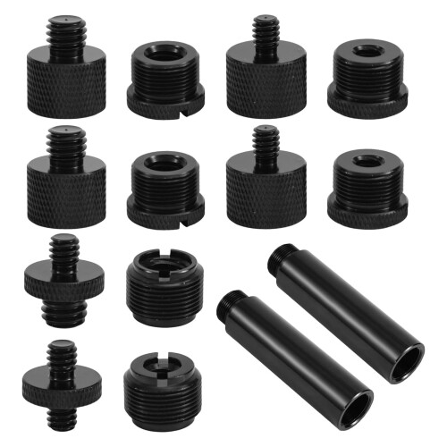 Professional 14Pcs Mic Stand Screw Adapters Heavy Duty Tool for