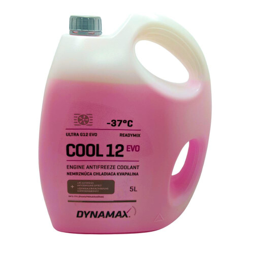 DYNAMAX Cool G12 EVO Antifreeze Coolant READY MIX -37 5 Litres, 1