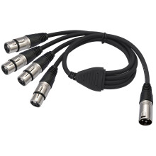 3Pin XLR-geluidssplitter 1M 4F Corrosiebestendig voor