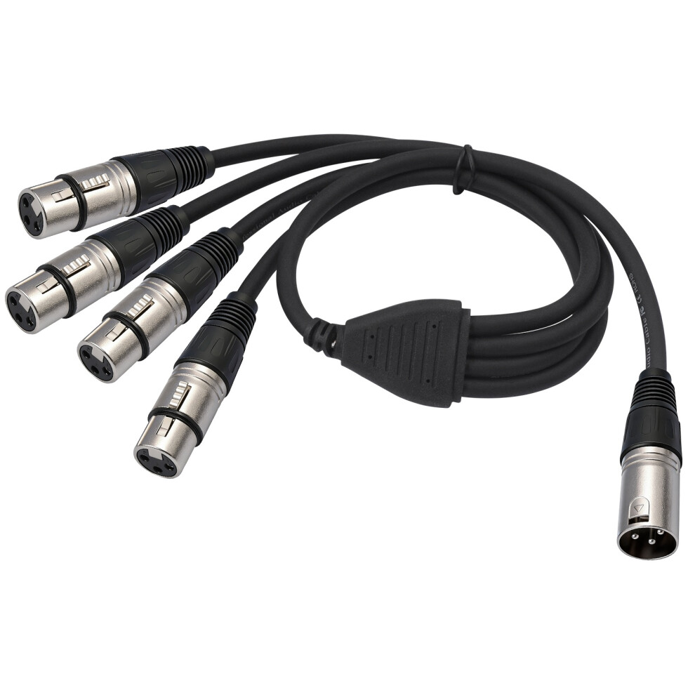 Professional 3Pin Xlr Connectors Cable 1M 4F Metal Housing 7627001521872