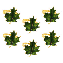 6-Pack Alloy Maple Leaf Napkin Rings