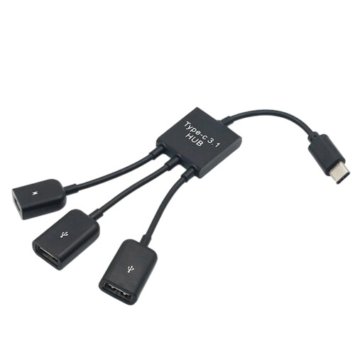 Universal USB C Splitter with USB and USB Port PVC-TypeC