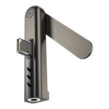 Travel USB C To 3.5mm Folding Stand Adapter Support Voice