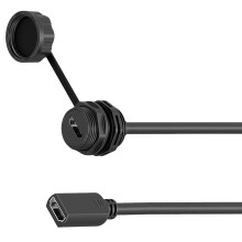 Embedded HDTV Panel Mount Connector IP68-0.25m Female to Female