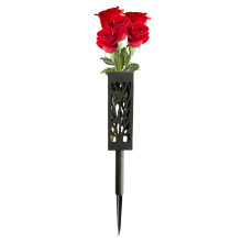 Plastic Grave Vase6x6x29cm with Long Stake