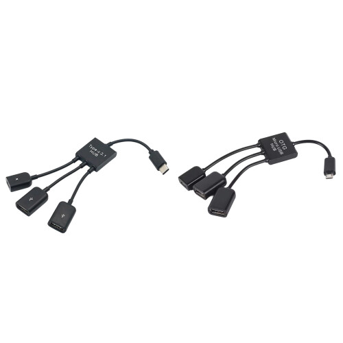 Universal USB C Splitter with USB and USB Port PVC-TypeC 2